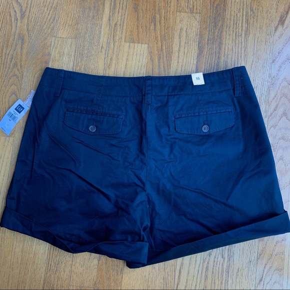 Gap dark navy blue cuffed shorts new 16 - Picture 2 of 7
